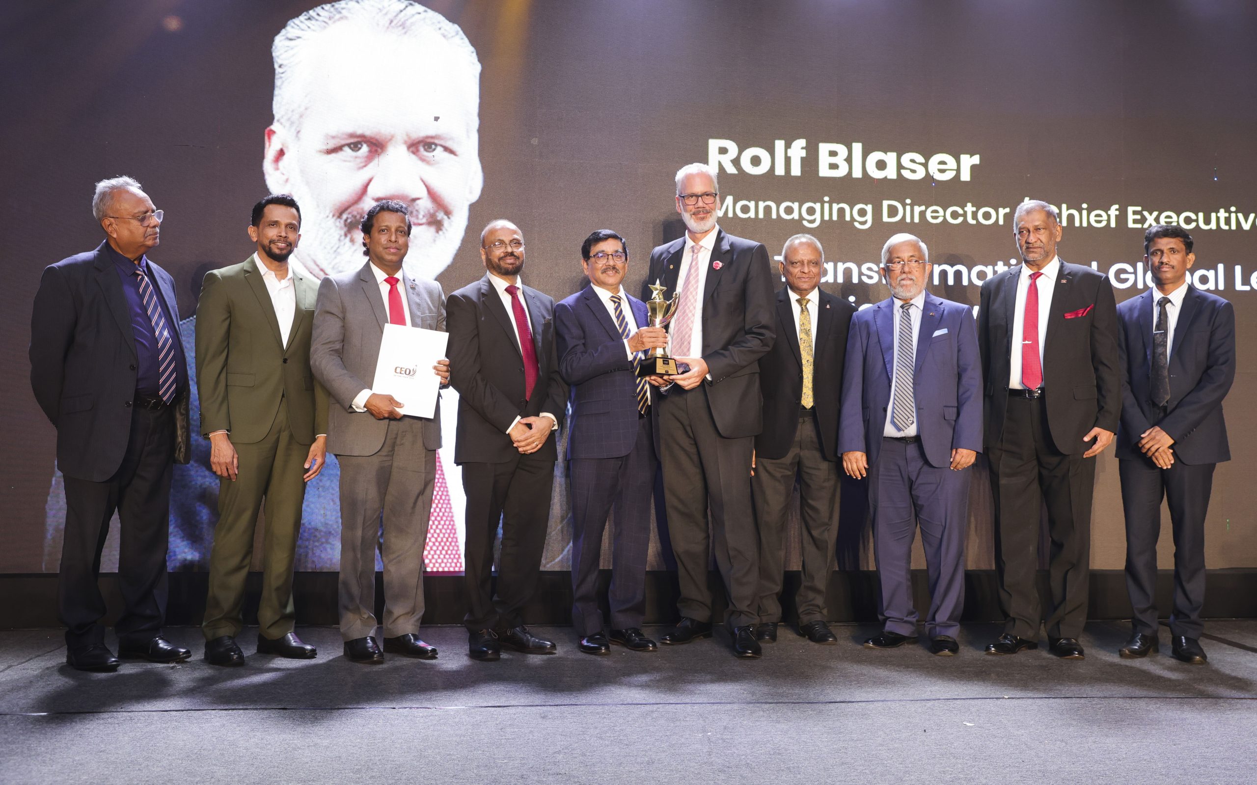 Mr. Rolf BlaserManaging Director/ Chief Executive Officer A Baur & Co. (Pvt.) Ltd 